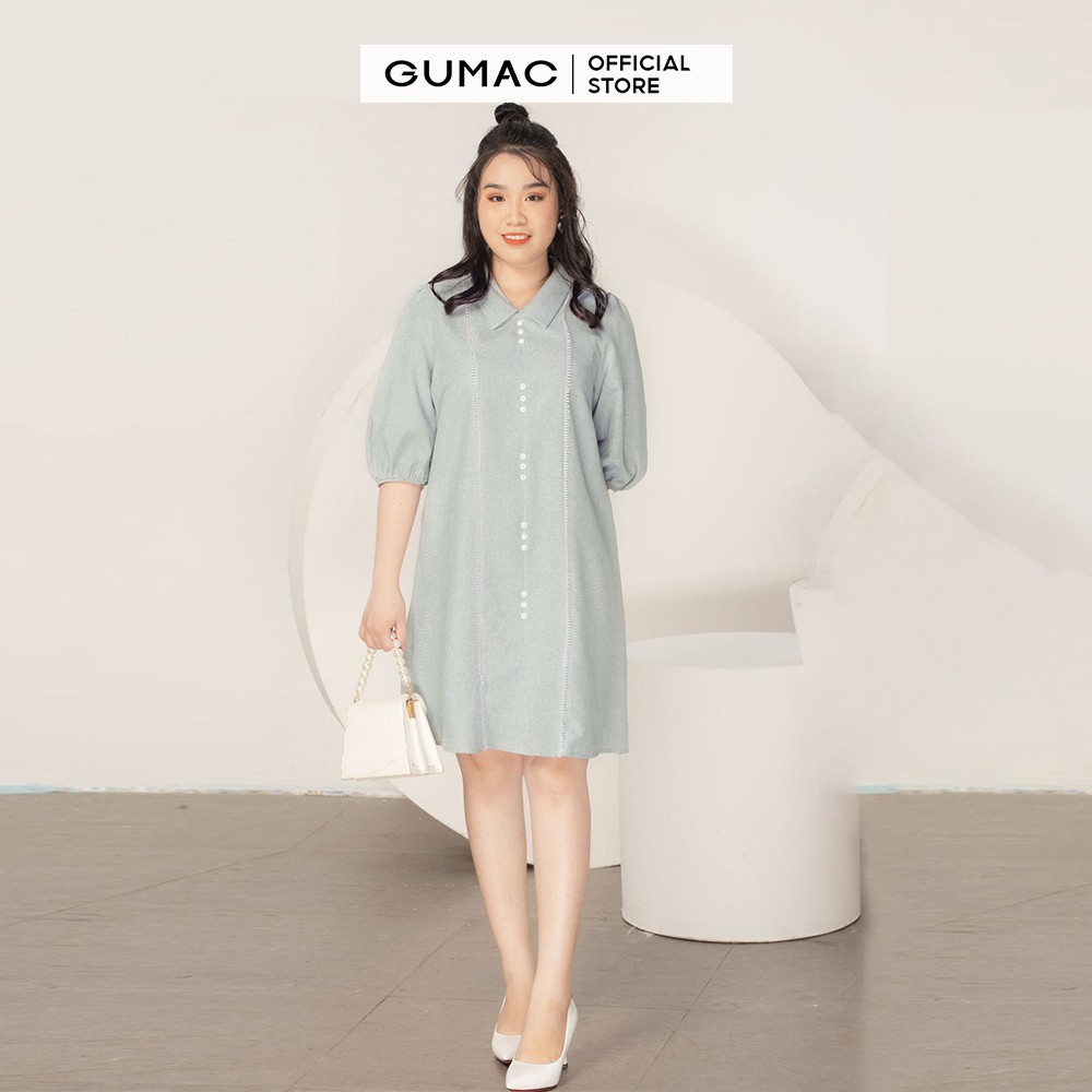 [Mã WABRGU100 giảm 15% đơn 249K tối đa 100k] Đầm nữ oversize đăng ten GUMAC DA962