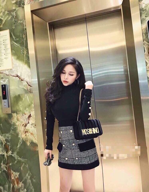 Túi Moschino nhung sang chảnh