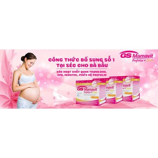 GS Mamavit Prefolin  DHA EPA - Bổ sung dưỡng chất cần thiết cho phụ nữ mang thai và cho con bú (Hộp 60 Viên)