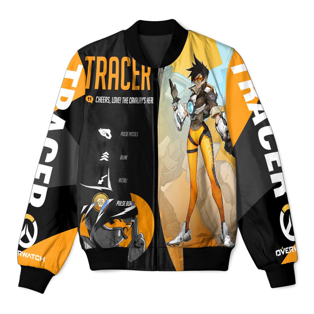 Áo Khoác Bomber In Họa Tiết Trong Overwatch Size S-3xl Thời Trang Cho Nam Và Nữ