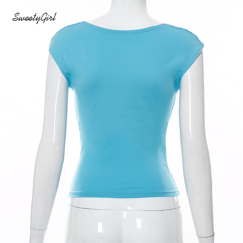 Áo Thun Ngắn Tay Cổ Tròn Màu Trơn Thời Trang 2022 Quyến Rũ Cho Nữ