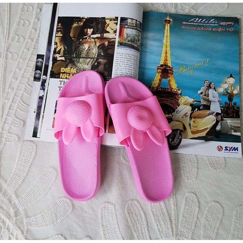 Dép Nữ Quai Ngang Hình Thỏ Và Mèo Nơ PVC Siêu Nhẹ Nhiều Màu Size 36-40 - Hàng Việt Nam - Lucky Girl shop