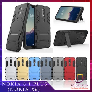 Ốp lưng Nokia 6.1 Plus/ Nokia X6 IRON MAN chống sốc bảo vệ viền và camera kèm chống xem video tiện lợi