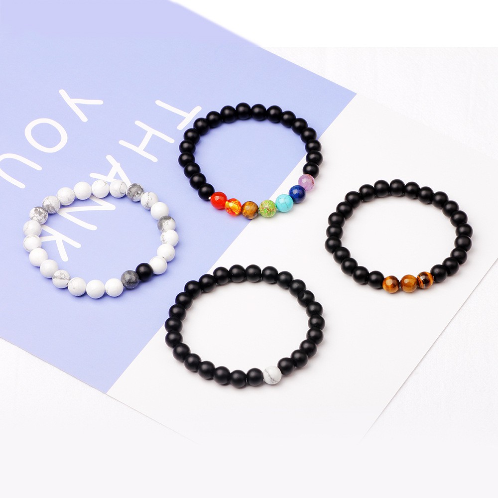 Vòng Tay Đá Ngọc Lam Trắng Đen Nhiều Màu Sắc | BigBuy360 - bigbuy360.vn