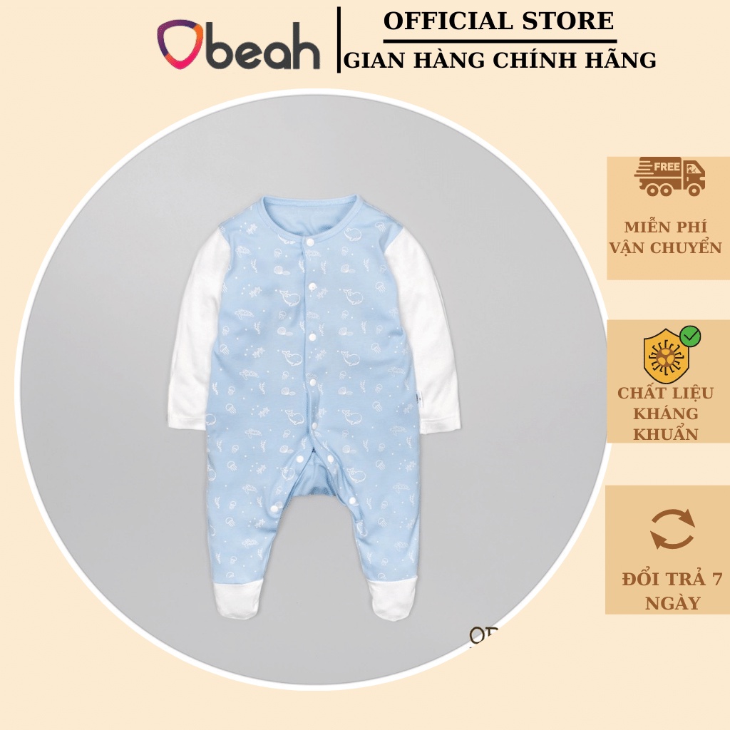 Bộ bodysuit tất liền chất liệu cottong tự nhiên màu hồng dâu in hình Pony Fullsize 59 đến 80 cho bé obeah_officialstore