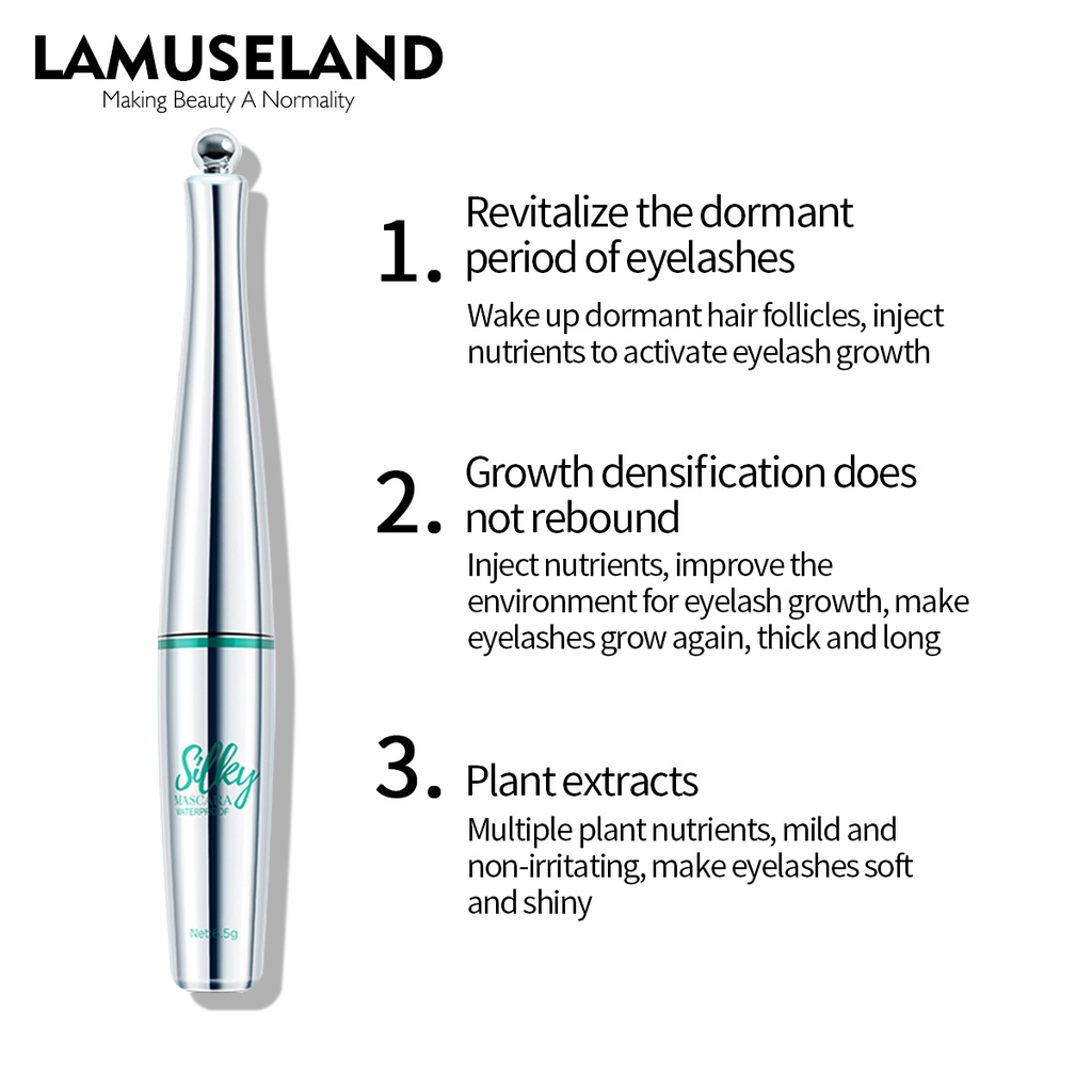 Dung dịch LAMUSELAND trong suốt không màu nuôi dưỡng kích thích làm dày và dài mi nhẹ nhàng không gây tổn thương 2.5g | BigBuy360 - bigbuy360.vn