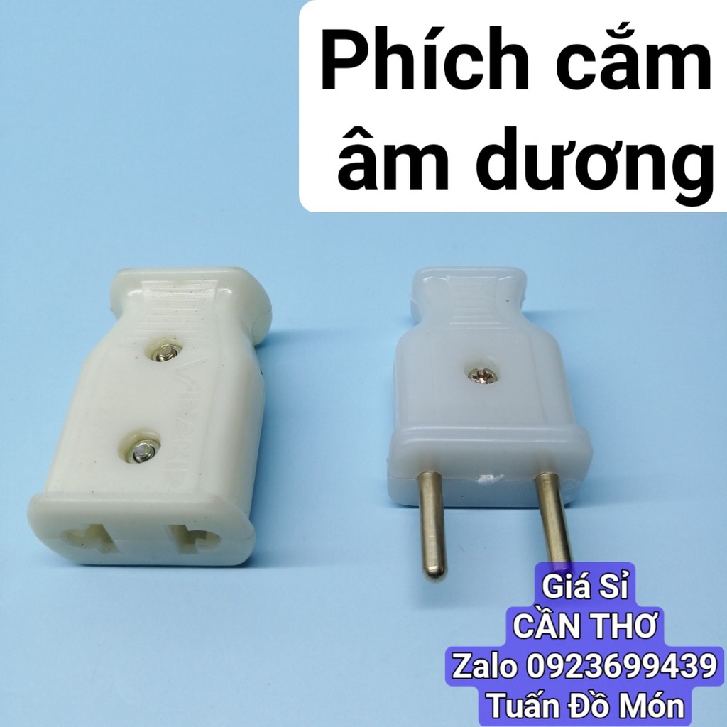 Phích âm - cái - cắm 2 chân tròn phụ tùng linh kiện chính hãng