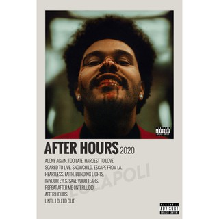 Tấm áp phích in hình Album After Hours The Weeknd