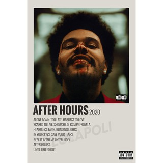 Poster in hình album After Hours The Weeknd