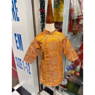 áo dài gấm vàng cho bé