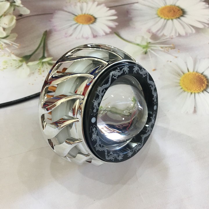 Đèn trợ sáng xe máy  Đèn pha xe máy bi cầu  có viền độ xe máy cực chất