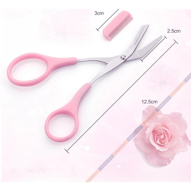 Kéo Tỉa Lông Mày Tỉa Chân Mày Mini Brow Class Kèm Lược Chải Chân Mày Hàn Quốc Chất Lượng Cao