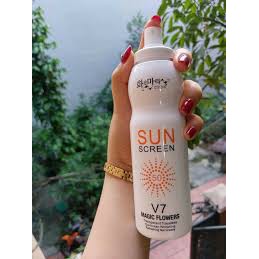 Xịt chống nắng Hàn Quốc Sun Screen V7 Magic Flowers