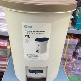 Thùng rác tròn Inochi 12L,kháng khuẩn,khử mùi tiêu chuẩn Nhật Bản