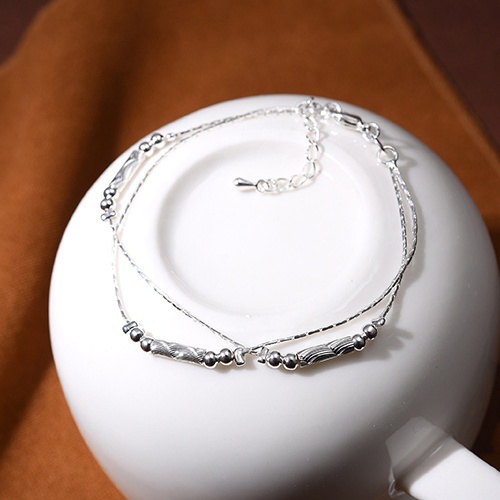 Vòng đeo tay bằng hợp kim phối hạt giản dị thời trang cho nữ