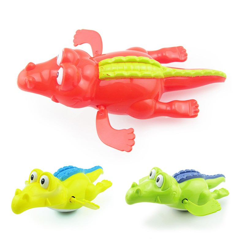 Đồ chơi hình bé cá sấu bơi trong nước chạy bằng dây cót đồ chơi nhà tắm cho bé