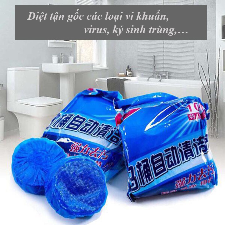 Gói 10 Viên Tẩy Bồn Cầu Diệt Vi Khuẩn Loại Trừ Mùi Hôi Toilet - AZ Store