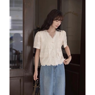 ÁO SƠ MI THÊU CHẤT THÔ MỀM (ảnh thật shop chụp)
