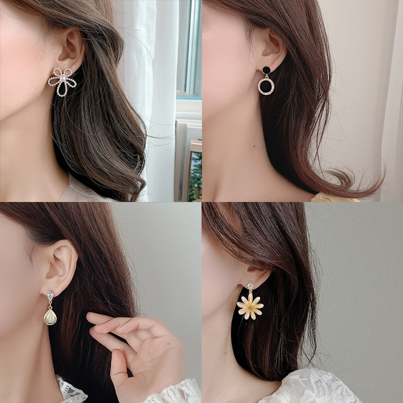 MOCHASHUBông tai MOCHASHU xi mạ bạc S925 dáng dài thời trang dành cho nữ