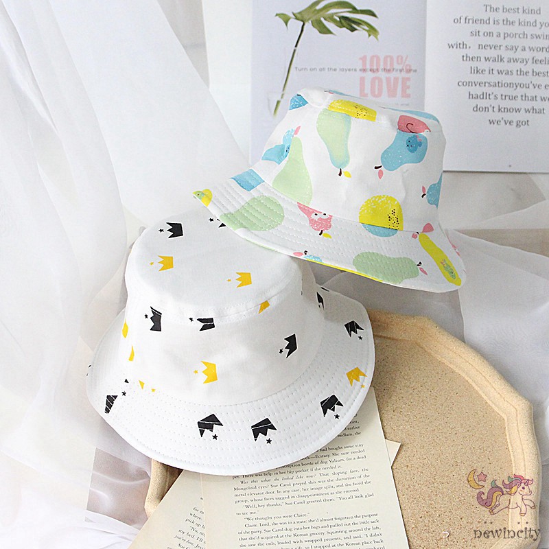 Nón Bucket Hoạ Tiết Hoạt Hình Dễ Thương Cho Bé
