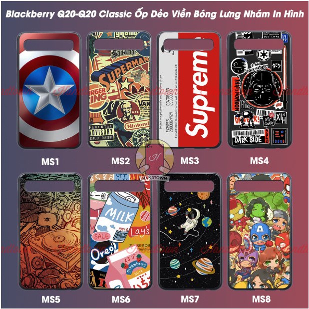 Ốp Lưng Blackberry Q20 / Q20 Classic Dẻo Đen In Hình Nhiều Mẫu Phần A