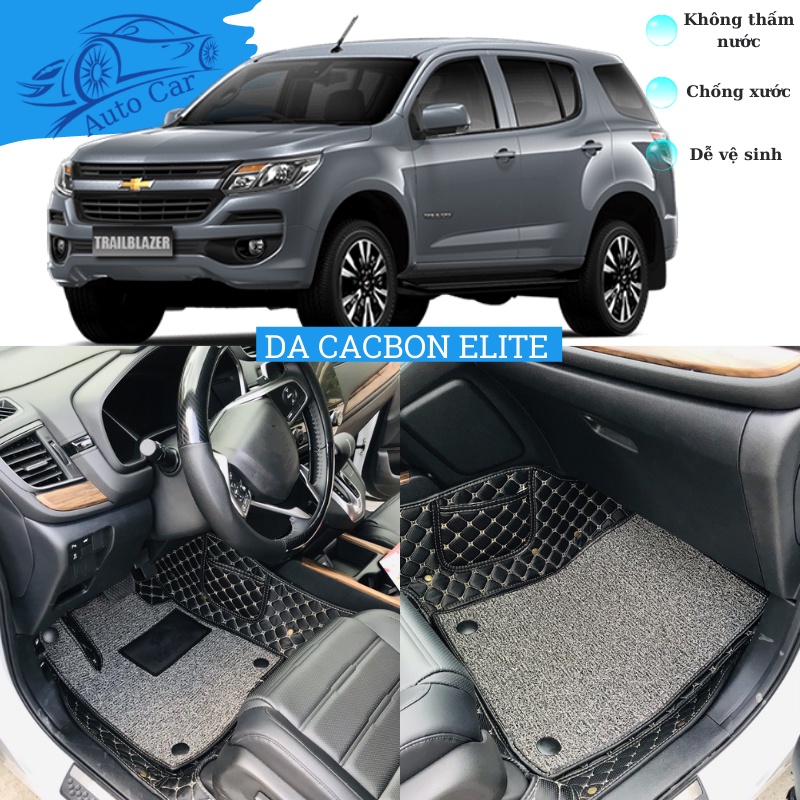 Thảm lót sàn ô tô - Thảm trải sàn ô tô 5D 6D da Cacbon Elite cao cấp Chevrolet Trailblazer