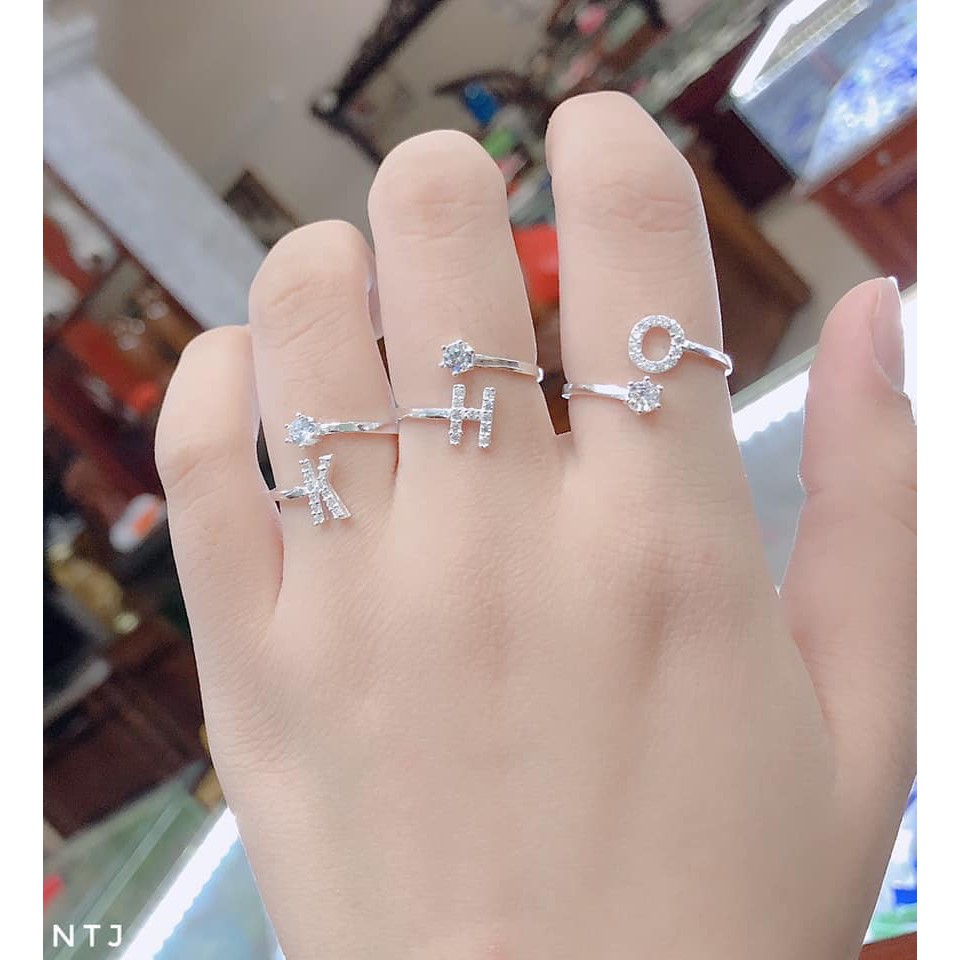 Nhẫn bạc nữ khắc chữ dạng hở có thể điều chỉnh size tay - Trang sức Bibi SILVER cam kết chất lượng, kèm bảo hành