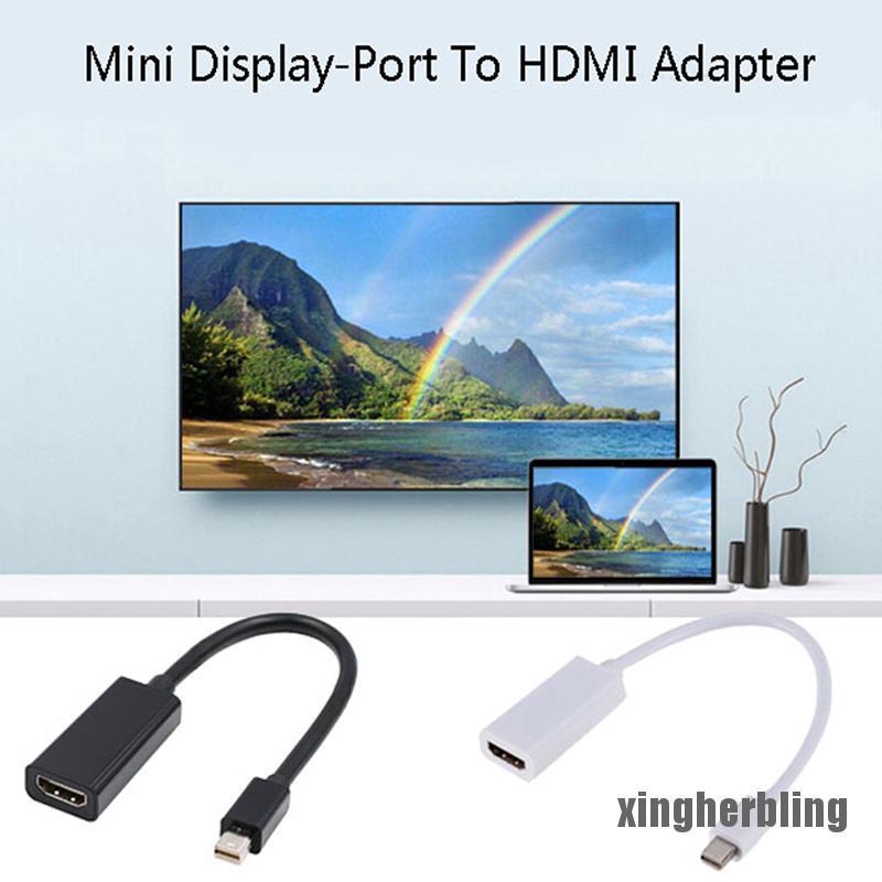 XBVN Mini DP Display Port Thunderbolt To HDMI Adapter Cable for Macbook Lenovo Dell