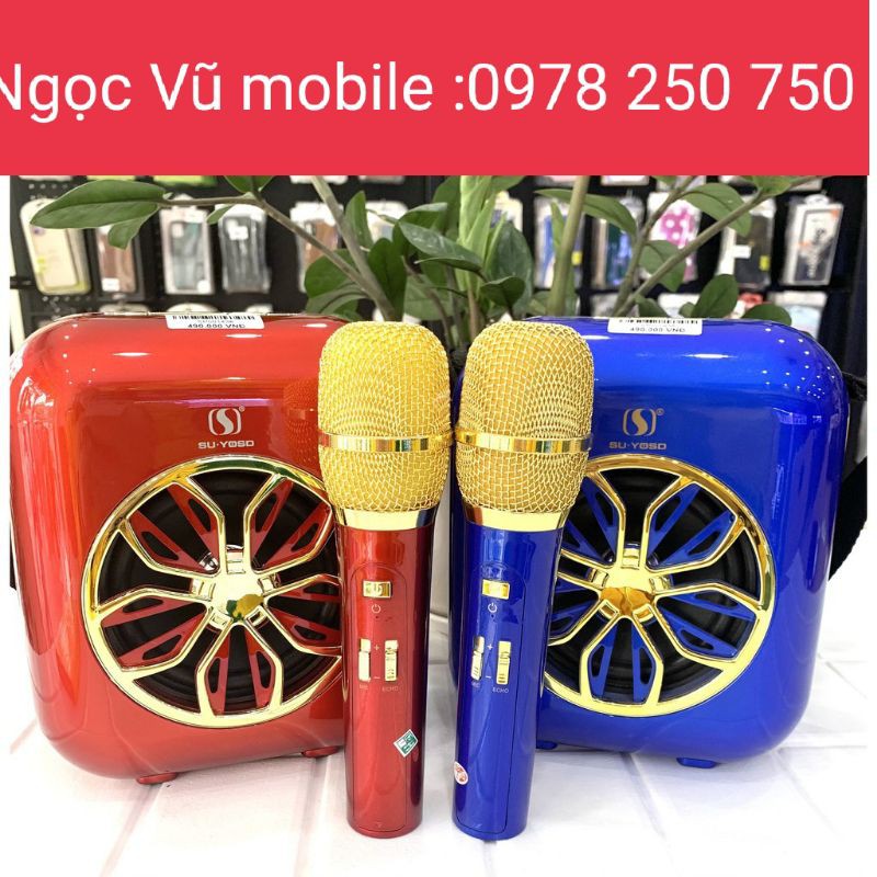 Loa karaoke kèm mic hát không dây xinh xắn A20.