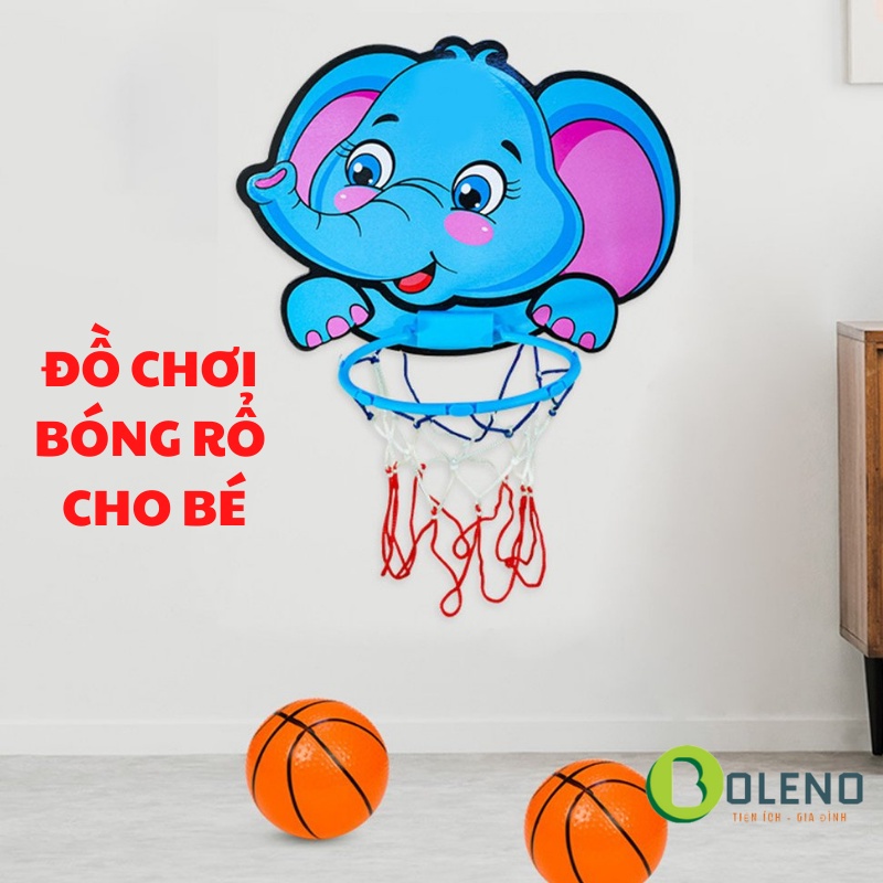 Bộ đồ chơi bóng rổ treo tường cho bé, bảng ném bóng rổ dán tường mini cho bé vui chơi