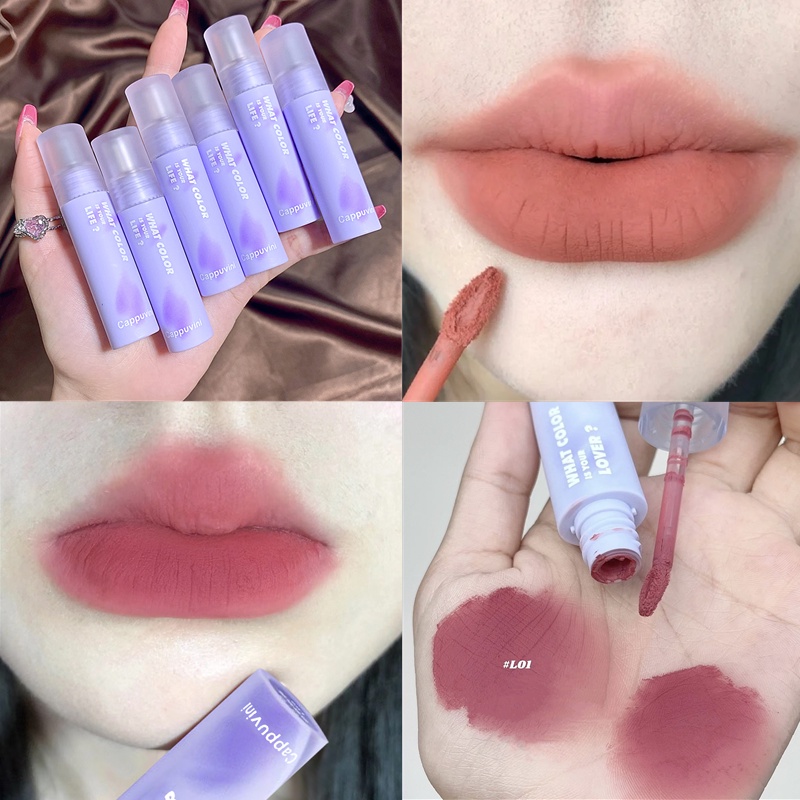 Cappuvini® Son kem lì vỏ màu tím 3g