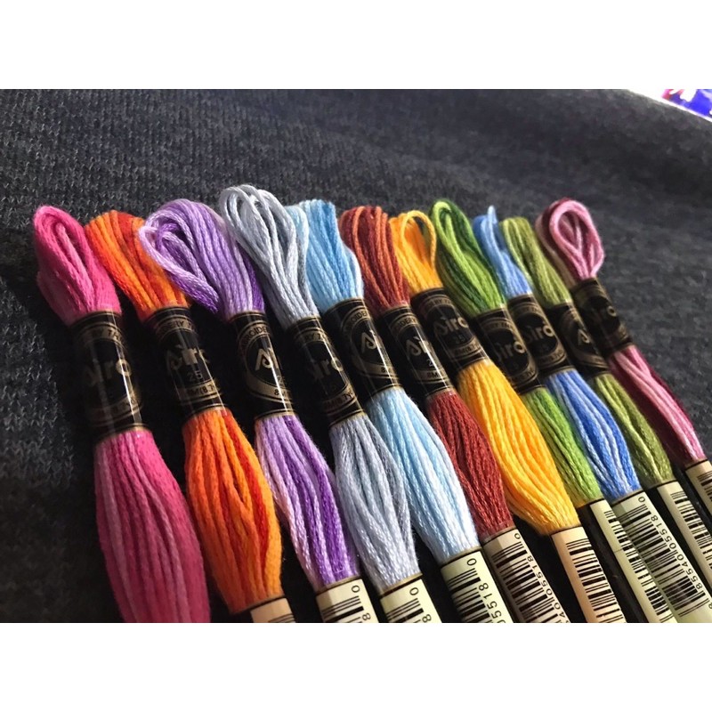 Chỉ thêu airo loang màu