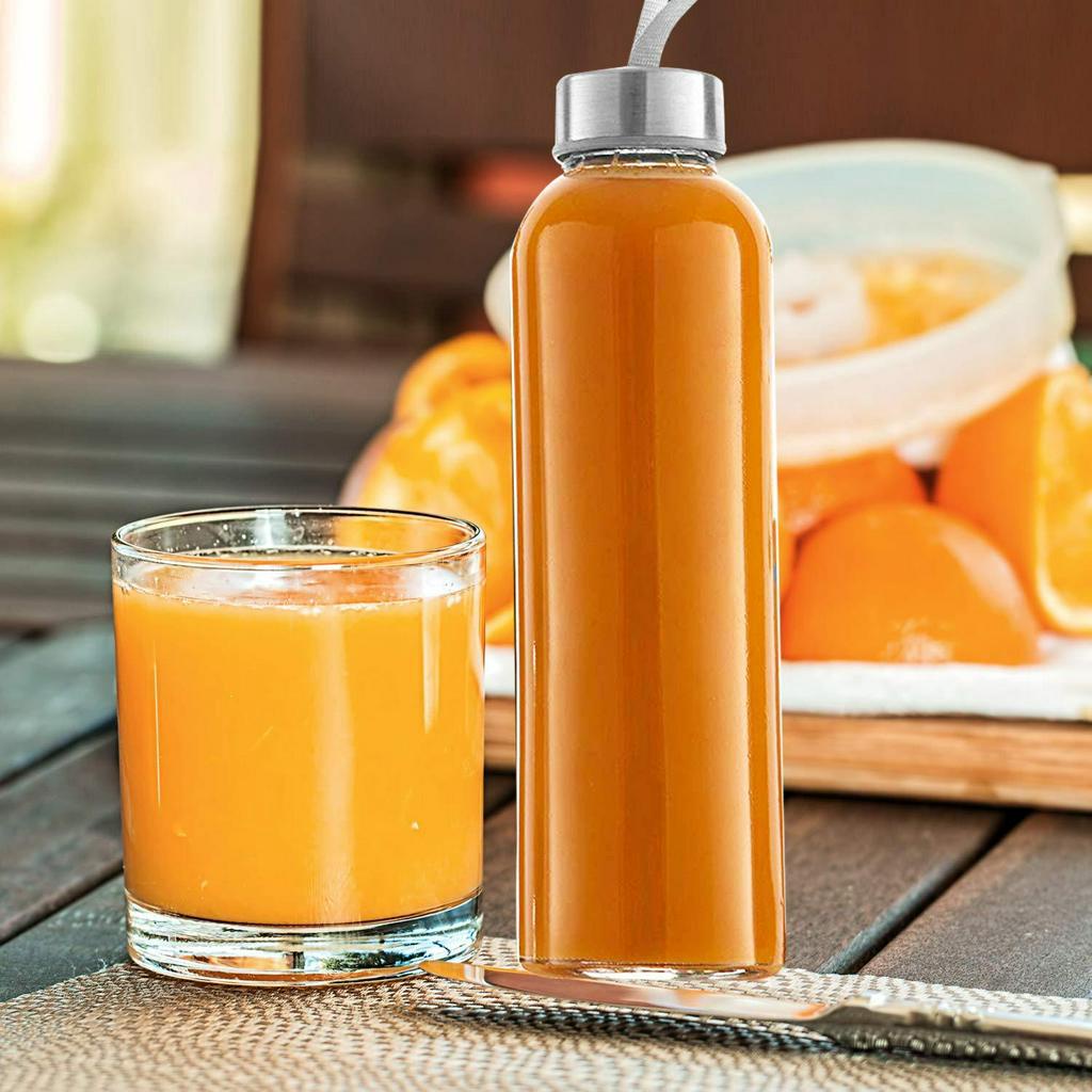 Bình đựng nước thủy tinh, chai thủy tinh có dây xách 300ml, 500ml