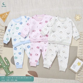 Bộ quần áo chần bông Moon ấm áp cho bé yêu
