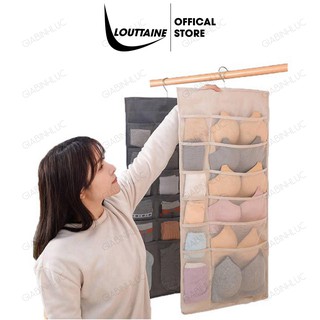 Túi đựng đồ lót Túi đựng tất 30 ô 2 mặt có móc xoay cực kì tiện lợi