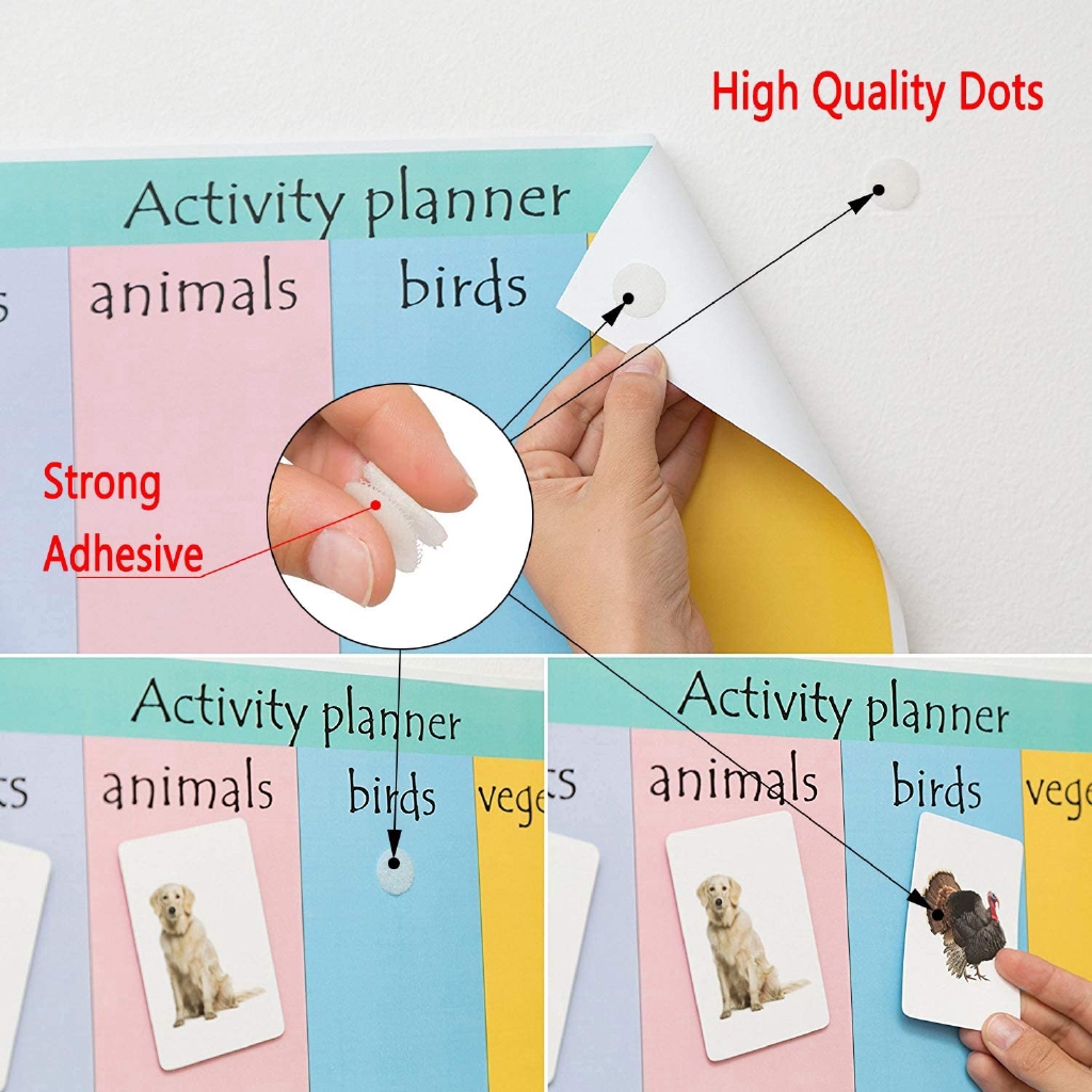 Set 1000 Miếng Dán (500 Cặp) Hình Tròn Tự Dính Tạo Hình Cho Lớp Trang Điểm Tại Nhà