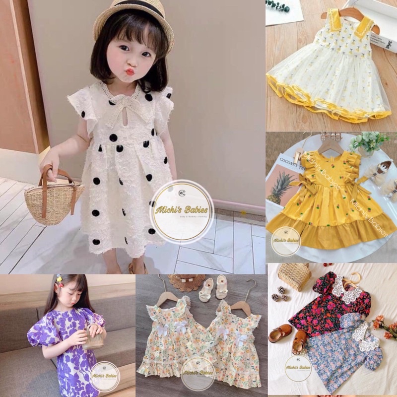 Váy hè xinh bé gái (Chọn mẫu theo phân loại)