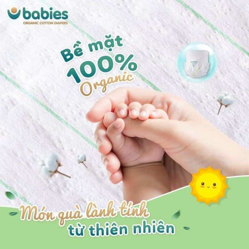 [MUA 2 bịch tặn quà]BỈM BABIES ORGANIC SIZE S66/M56/L46/M54/L50/XL46/XXL40