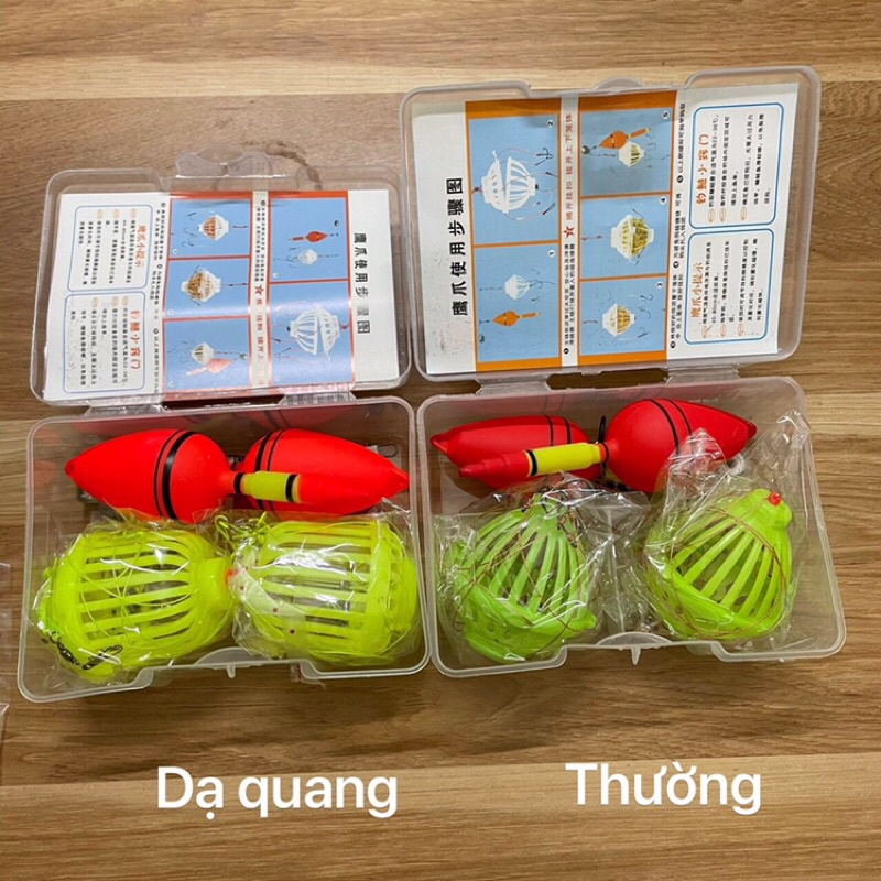 Hộp 2 bộ lăng xê câu mè/bom mè dạ quang và thường _linkkunshop