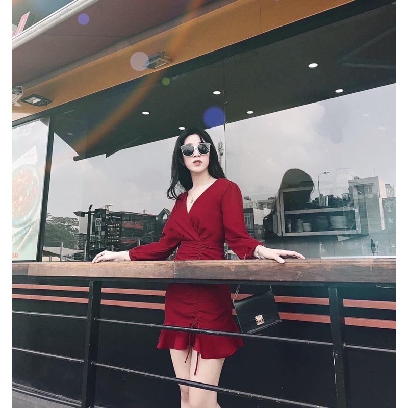 Đầm đuôi cá nhún eo tay dài siêu đẹp | BigBuy360 - bigbuy360.vn