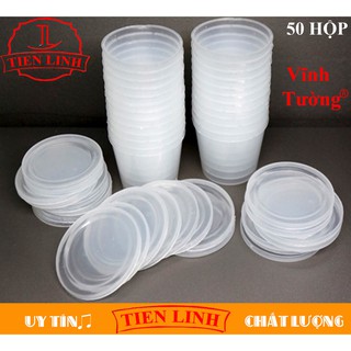 50 khuôn nhựa làm bánh flan, rau câu, sữa chua, đựng slime TL19 (hộp flan có nắp)