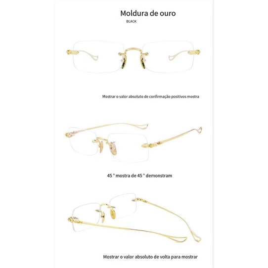 Kính Mát Không Gọng Siêu Nhẹ Không Gọng Màu Vàng Mới 2021 Phong Cách Hàn Quốc Thời Trang Cho Nam Và Nữ