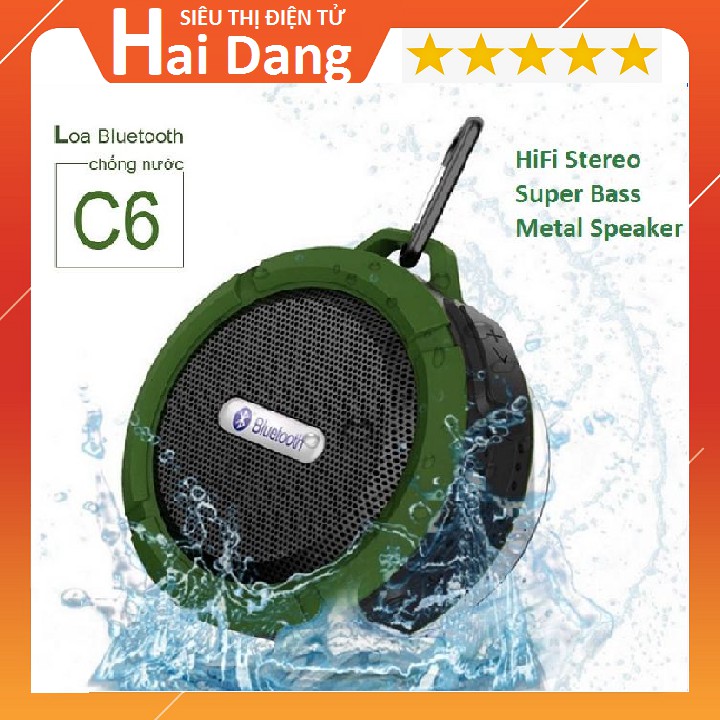 Loa Bluetooth C6 Mini Portable Chống Nước Âm Thanh Nổi Stereo Bass