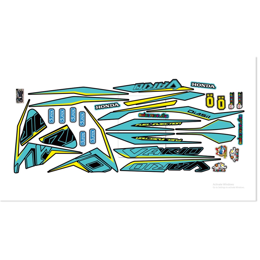 Tem vario 150 xanh đen new