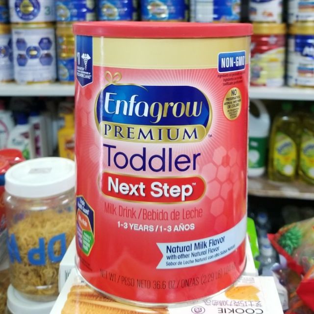 Sữa Bột Enfagrow premium non –GMO Toddler Next Step Cho Bé Từ 1 đến 3 Tuổi Hộp 1.04KG – Mỹ (Nắp đỏ)