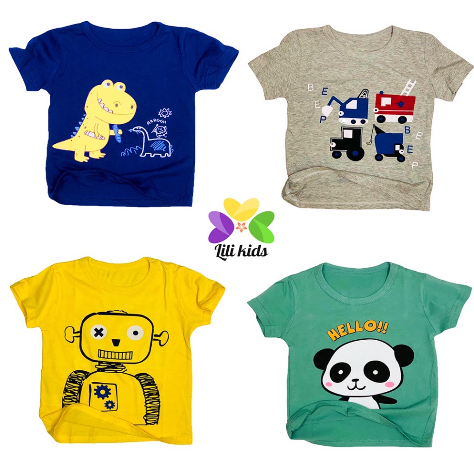 áo bé trai áo phông cho bé in hình vui nhộn cho bé trai bé gái áo thun chất cotton hàng đẹp LYBABY AP01