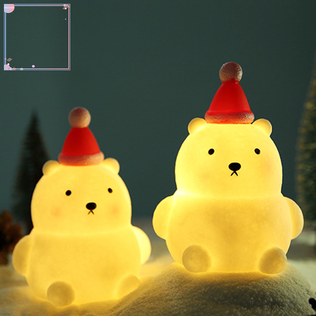 Đèn Ngủ Led Hình Gấu Hoạt Hình Đáng Yêu Trang Trí Phòng Ngủ Cho Bé Gái