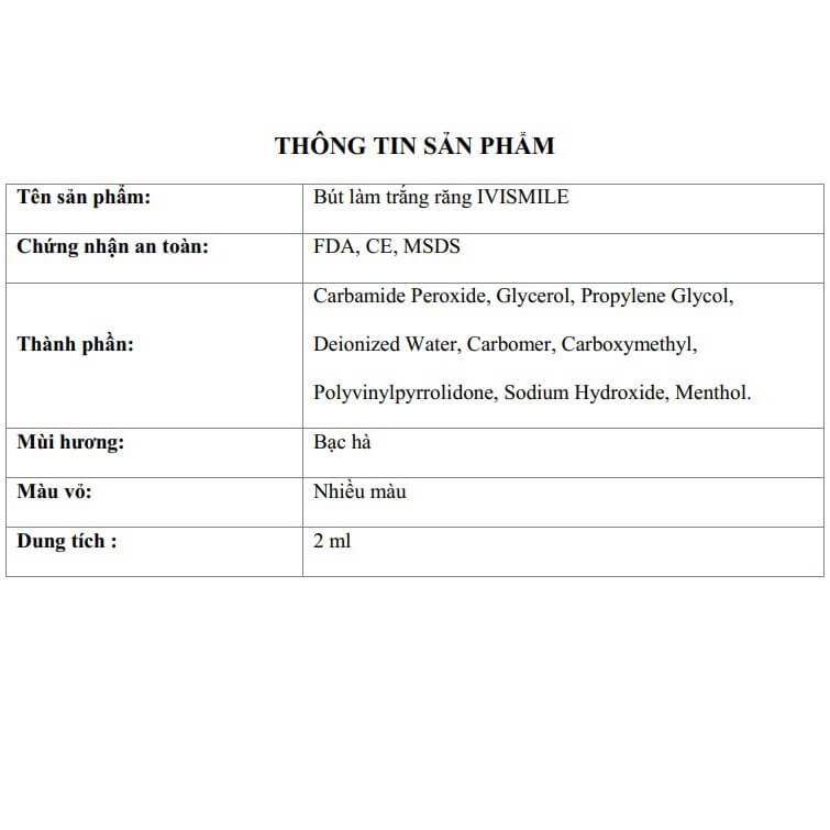 [Chính Hãng] Bút tự làm trắng răng tại nhà IVISMILE tiện dụng, hiệu quả, tiêu chuẩn châu Âu - Shop Tiện Ích Vượt Trội