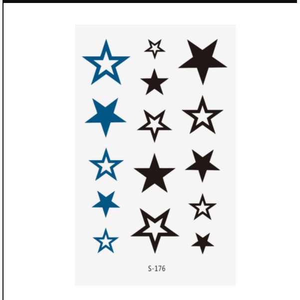 Sale 70% Hình xăm dán chống nước họa tiết ngôi sao, 1# Giá gốc 20,000 đ - 56A121