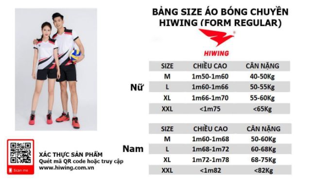 Áo Bóng Chuyền Nam Nữ Cao Cấp Hiwing 002